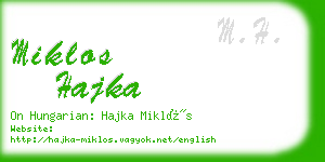 miklos hajka business card